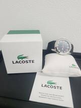 【BF-5820】LACOSTE ラコステ 腕時計 ADVANTAGE G10628 ステンレススチール ウォッチ デイト シリコンバンド 5ATM Quartz 不動 動作未確認_画像1