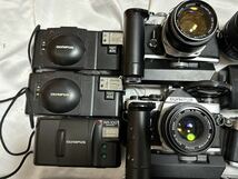 リ★ジャンク品 OLYMPUS OM-1 OM-2 OM-SYSTEM PEN EF XA2 TRIP35 AF-TWIN OZ70 OZ1 TRIP AF31 AM-100 SUPERZOOM105 レンズ等_画像2