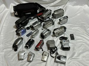 デ★ジャンク品 ビデオカメラ SONY JVC HITACHI SANYO Panasonic Kenko Canon Fujifilm IXY Everio Victor Everio Xacti 19点