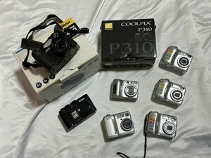 デ★ジャンク品 デジタルカメラ Nikon COOLPIX 3100 4100 775 7600 5400 P6000 P310箱 7点