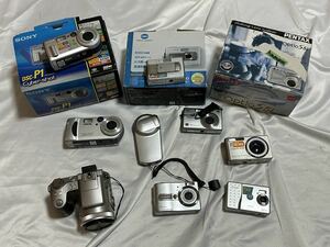 デ★ジャンク品 デジタルカメラ SONY DSC-P1 P71 pentax A30 Minolta X60 HITACHI HDC-303X RICOH R30 Fuji 4900Z SANYO S75等 9点