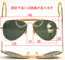 ■■OUTDOORSMAN Aviator・アウトドアズマン アビエーター/ナワテ/RB3030・L0216/ /Ray-Ban・レイバン/未使用品/本革ケース付き.LUX製■■_画像10