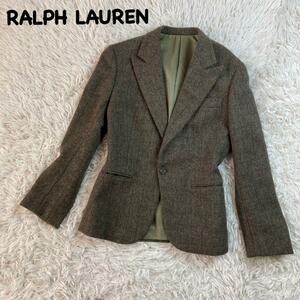 ラルフローレン　テーラードジャケット　ツイード　ヘリンボーン　ビンテージ　RALPH LAUREN