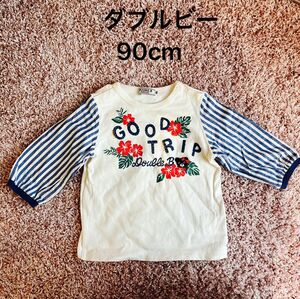 90cm Mikihouse Double B 長袖 カットソー シャツ 女の子