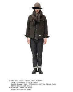 最終セール価格★送料無料★WTAPS CPO JK JACKET.WOOL.HELL IN BONE ブラウン1 ダブルタップスヘリンボーンジャケット コート NEIGHBORHOOD