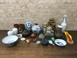 ☆中古品☆　中国雑貨　陶器　まとめ　蛍手　景徳鎮　朱泥　急須　置物　等