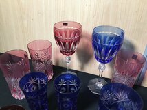 ☆中古☆ 工芸ガラス 切子 まとめ ワイングラス ロックグラス ショットグラス_画像3