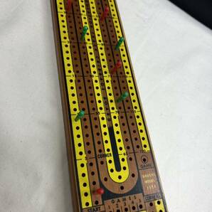 クリベッジボード CRIBBAGE BOARD スコアボード 木製 パブゲーム レトロ ビンテージの画像4