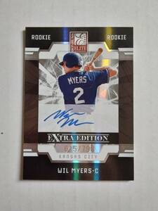 WIL MYERS（パドレス～レッズ、サイクルヒット1回、ランニング本塁打1回）2009 Donruss Elite Extra Edition　ルーキー直筆サインカード