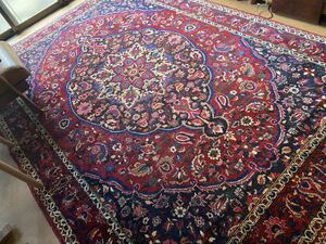華やか美しいゴージャス見事バクティアリ族絨毯/217×320大判/部族系ペルシャ絨毯/ヴィンテージ/魅惑の花柄/華やかで素敵な絨毯/破格より