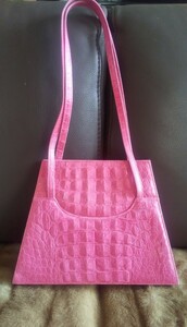 Braccialino pink crocodile. ultra pretty handbag * retro * shoulder bag 