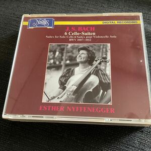 希少盤　クラウンレコード廃盤　エステル・ニッフェネッガー(チェロ）　バッハ　無伴奏チェロ組曲全曲　2CD