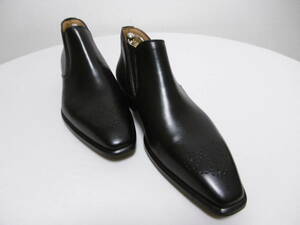 LOBB`S Lobb smedali on ela stick boots leather boots leather shoes black black ITALY made 38 half 24cm rank beautiful goods 