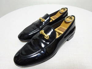 Giuseppe Zanotti HOMME Giuseppe Zanotti Homme bit Loafer кожа обувь мужской 42.5 27cm ранг Италия производства чёрный × золотой 