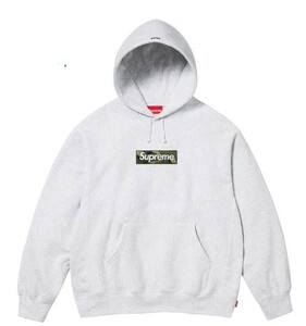 23FW オンライン購入正規品 新品未使用 Supreme Box Logo Hooded Sweatshirt Ash Grey Mサイズ ボックスロゴ パーカー グレイ