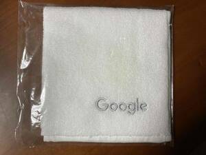 ◆非売品 グーグル 『Google』ロゴ入りミニタオル・タオルハンカチ　白　今治タオル　