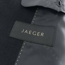 El1 カシミヤ100%☆ 大きいサイズ JAEGER イエーガー ステンカラーコート ロングコート B7 XLサイズ相当 メンズ 男性用 ブラック_画像7