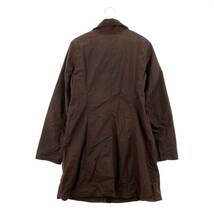 L3-4 英国製 Barbour バブアー HAMSHIRE COAT サイズUK10 S〜M相当 ブラウン ハムシャーコート オイルド ステンカラーコート コーデュロイ_画像2