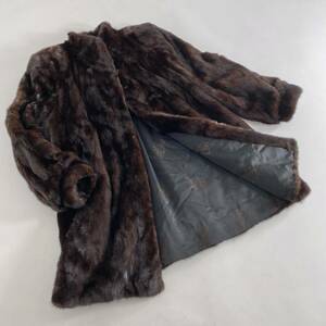 L4-19《最高級》AMERIAN LEGEND アメリカンレジェンド セミロング 毛皮コート ミンクコート レディース L程度 MINK FUR ミンクファー