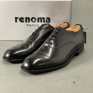 Al12《未使用保管品》日本製 renoma PARIS レノマ レザーシューズ ビジネスシューズ キャップトゥ 26cm メンズ 紳士靴 ドレスシューズ 革靴