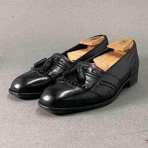 Al12♪ 日本製 renoma PARIS レノマ タッセルローファー ビジネスシューズ レザーシューズ 革靴 スリッポン 25.5cm ブラック メンズ 紳士靴