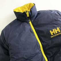 Cl19 HELLY HANSEN ヘリーハンセン ダウンジャケット リバーシブル ハイネックダウン ブルゾン ブランドロゴ 2way Mサイズ メンズ 男性用_画像5