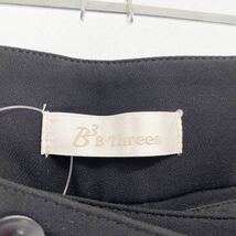 Bl19 B-THREE ビースリー カジュアルパンツ フレアパンツ タックパンツ スラックスパンツ センタープレスパンツ レディース 女性服 XS相当_画像5