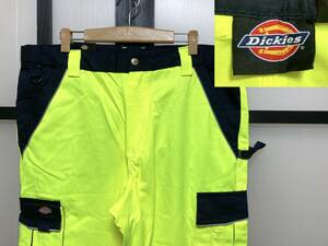 新品 ディッキーズ ヨーロッパ限定 リフレクター付き ワーク パンツ / 未使用 Dickies カーゴ ペインター 蛍光 ビッグサイズ