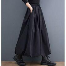 韓国　バルーン型スカート　個性派　モード系　オーバーサイズ　モノトーン 秋　冬_画像3