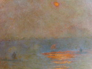 クロード・モネ、「Waterloo Bridge:The Sun through the Mist」、厳選、希少大判画集・額装画、人気作品、新品高級額 額装付、状態良好