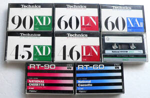 ★ 中古カセット テープ - ８本 / Technics (XD、LN、XAⅡ)、National (RT、ED) ★