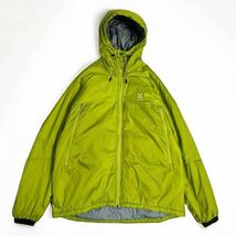 美品 HAGLOFS 中綿 ナイロンジャケット XXL 0539002 PERTEX Thermolite micro ホグロフス アウトドア キャンプ 雪山 ダウン ジャケット_画像2