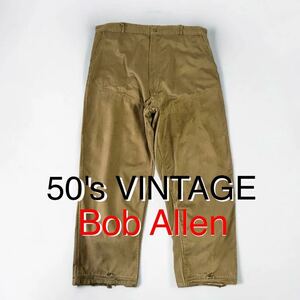 希少 50's VINTAGE Bob Allen ハンティングパンツ ビンテージ アウトドア パンツ ボトムス ボブ アレン コットンサテン 50年代 輸入 古着