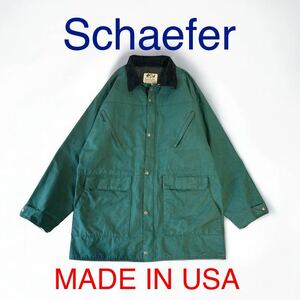 希少モデル USA製 VINTAGE schaefer アウトドアジャケット シェーファー アメリカ製 ワークジャケット ビンテージ 輸入 古着 レア コート