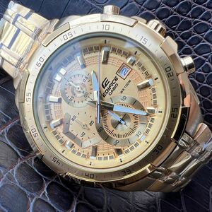 【未使用品】CASIO カシオ EDIFICE エディフィス 腕時計 クロノグラフ 正規品 ビジネス メンズ 10気圧防水 ダイバーズ ウォッチ NO.528