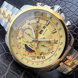 【未使用品】CASIO カシオ EDIFICE エディフィス 腕時計 クロノグラフ 正規品 ビジネス メンズ 10気圧防水 ダイバーズ ウォッチ NO.589