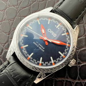 【美品・調整済】オリス ORIS ビンテージ 機械式 手巻き ウォッチ 腕時計 メンズ 中古 アンティーク 動作良好 ディズニー ミッキー NO.590