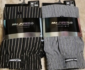 Mr.JUNKO　ミスタージュンコ　Mサイズ　前開き　ニットトランクス　２枚セット　新品未使用品　メンズ　下着　トランクス　パンツ