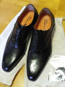 Santoni サントーニ ウイングチップ　黒　サイズ75