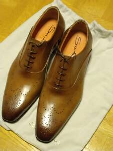 Santoni サントーニ 　茶　ウイングチップ　サイズ75　