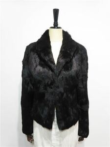 62102 Donna Karan | Donna Karan rabbit fur blouson 