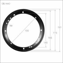 スピーカーカバー 黒 メッシュグリル 6.5インチ (16/17cm用) 2個 左右セット カーオーディオ/22п_画像3