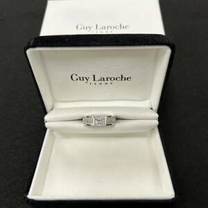 ★☆ギラロッシュ Guy Laroche シルバー SILVER 925刻 メレダイヤ 0.10ct リング 大粒ジルコニア CZ 指輪 4.4ｇ 11号 #1801☆★