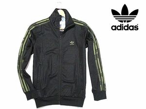 新品▼アディダス・オリジナルス　高機能　ジップジャケット　ブラック　カーキカモフラ３ストライプ　ジャージー　(M) adidas