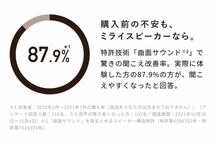 テレビの音量上げずに、言葉くっきり ミライスピーカー MIRAI SPEAKER Home 曲面サウンド 小型 テレビ 音 高齢者 家族 簡単_画像2