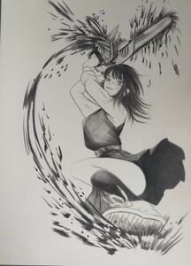 Art hand Auction 手描きオリジナルイラスト 三鷹アサ, コミック, アニメグッズ, 手描きイラスト