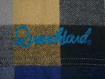 #古着屋大和 アメカジ 即決 QUENCHLOUD クエンチラウド ロゴ チェーン刺繍 ブロックチェックシャツ ネルシャツ 3 イエロー 定価17640円_画像9