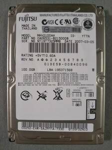 100GB FUJITSU MHV2100AH 2.5インチ 9.5mm IDE ①