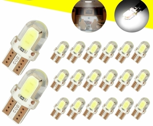 30個セット T10 COB LED ホワイト キャンセラー内蔵 ウェッジ球 スモール ポジション ルームランプ ナンバー灯 4COB /c2