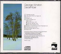 ジョージ・ウィンストン/GEORGE WINSTON「ディセンバー/DECEMBER」ウィンダムヒル/国内初期盤(38XB-7)_画像2